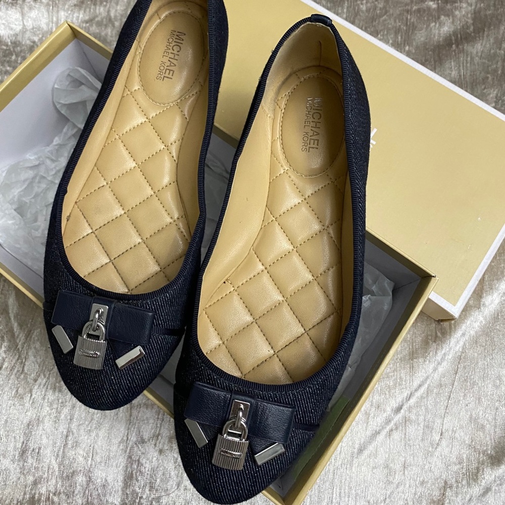 Mk denim flats
